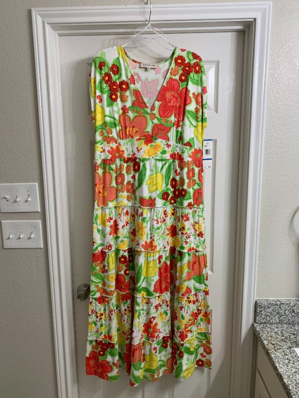 Jones New York Women's Multi-Color Maxi Dress, Size XL (NWT)